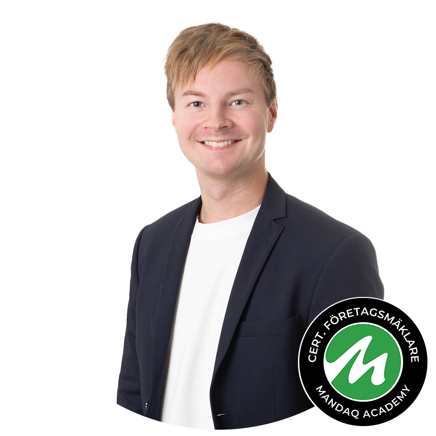 Porträtt av Philip Lindqvist-Malmgren, företagsmäklare / ägare på Mandaq