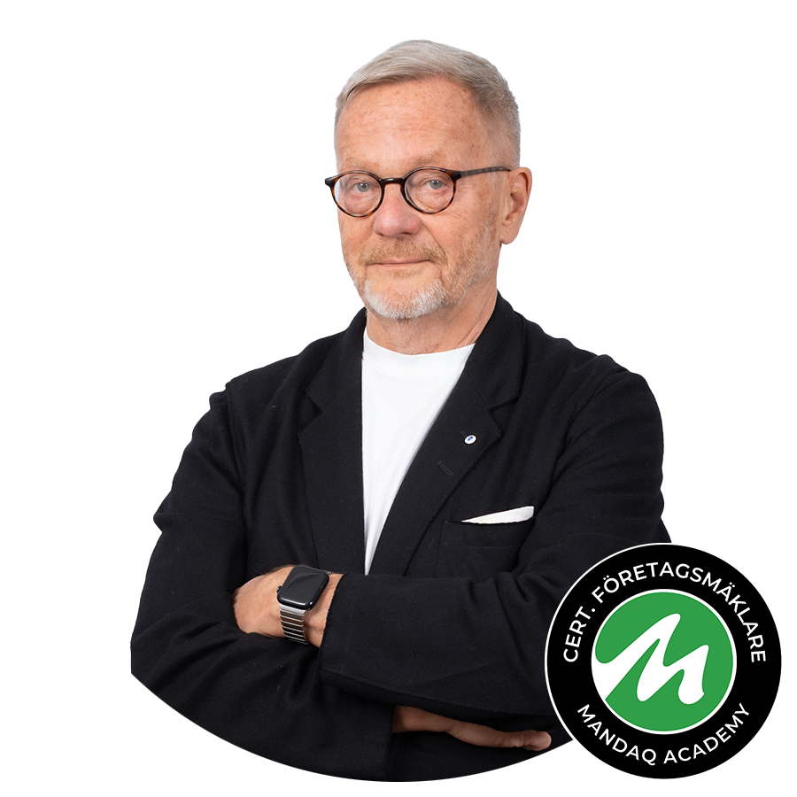 Porträtt av Peter Öster, cert. företagsmäklare på Mandaq